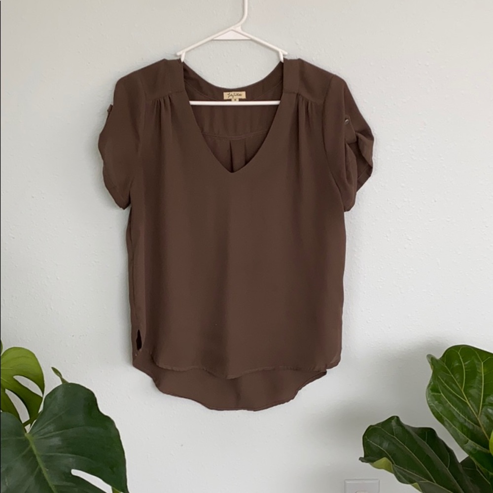 Brown Chiffon Blouse